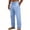 Blue, variant on hlysgo Men's Lightweight Casual Pants Elastic Waist Drawstring Pant Summer Beach Loose Fit Trousers with Pockets Black,S