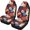 Vibrant Floral Mix, variant on POLERO Deer USA Flag Print Polyester Vehicle Seat Protectors w/Organizer Pocket, Waterproof Car Seat Covers for Women, 2 Pcs Front Seat Cover