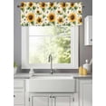 thumbnail image 3 of Curtain Valance for Windows,Watercolor Sunflower Spring Floral Kitchen Valances Rod Pocket Short Curtains,Pastoral Flower Farm Bee Window Treatment Panel for Bedroom Bathroom 54x18in, 3 of 9