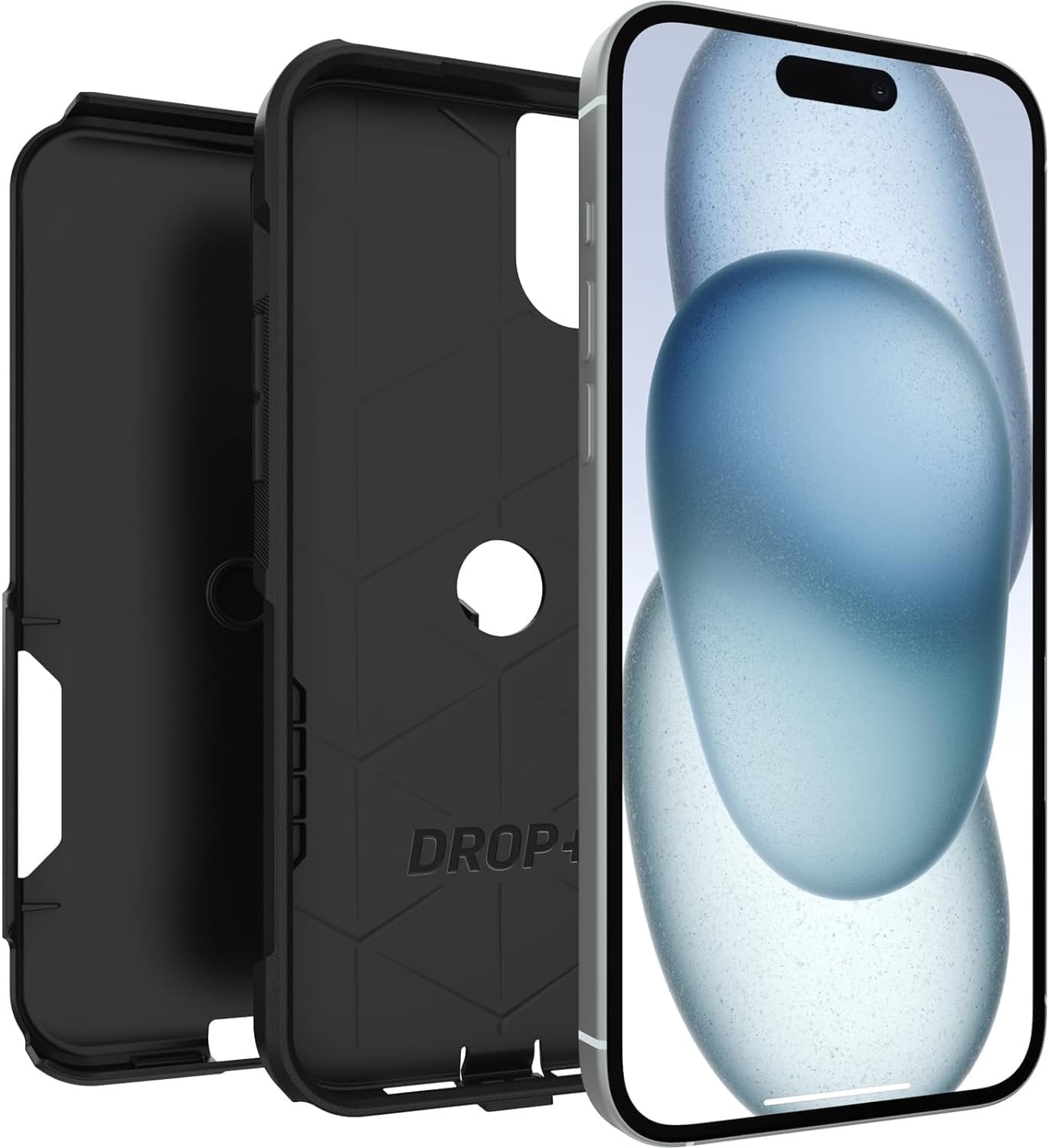 OtterBox iPhone 15 Plus & iPhone 14 Plus Only - Commuter Series Case - Black - Slim & Tough - Pocket-Friendly - with Port Protection - Non-Retail Packaging