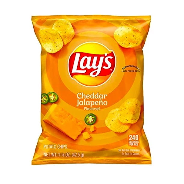 Lay's Chip Bag Cheddar Jalapeno Flavored (1.5 oz) Small single bag