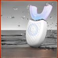 thumbnail image 4 of Cepillo de dientes eléctrico inteligente con vibración sónica en forma de U, instrumento de limpieza de dientes blanco brillante, cepillo de dientes eléctrico perezoso, 4 of 5