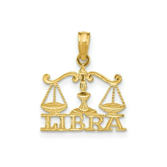 FJC Finejewelers 10 kt Yellow Gold LIBRA Zodiac Charm 18 x 15 mm