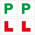 thumbnail image 1 of 4pcs Car Magnets Letter L P Car Magnets Stickers Learner Driver Car Magnets Sign, 1 of 7