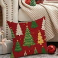 thumbnail image 3 of Tyidzon Red Christmas Pillow Covers 18x18 Farmhouse Christmas Decorations Snowflakes Christmas Tree Merry Christmas Pillow Cases Case for Winter Holiday Couch Home Decor, 3 of 6