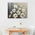 thumbnail image 2 of COMIO  Flower Picture Canvas Wall Art: Large Gold Foil &amp; Painted Floral Painting Artwork Abstract White Lily Botanical Print for Living Room Bedroom Office, 2 of 4