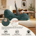 thumbnail image 3 of Aukfa Chaise Lounge, Bean Bag Sofa for Stretching, Relaxation, High Density Foam Recliner, Blue, 3 of 8
