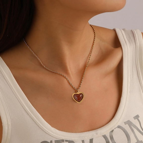 Carnelian Crystal Necklace Natural Carnelian Gemstone Necklace For Women Orange Carnelian Necklace Jewelry[o2292]