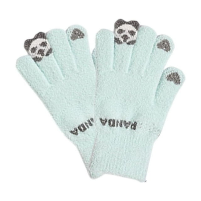 Kids Winter Gloves Touchscreen Compatible Fleece-Lined Windproof Cold-Resistant Unisex Cycling Gloves 1 Pair