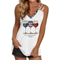thumbnail image 3 of 4Th of July Tank Tops for Women Printed Sleeveless Casual Summer Loose Fit Tank Top 250 Anniversary USA Tshirt White XXXL, 3 of 5