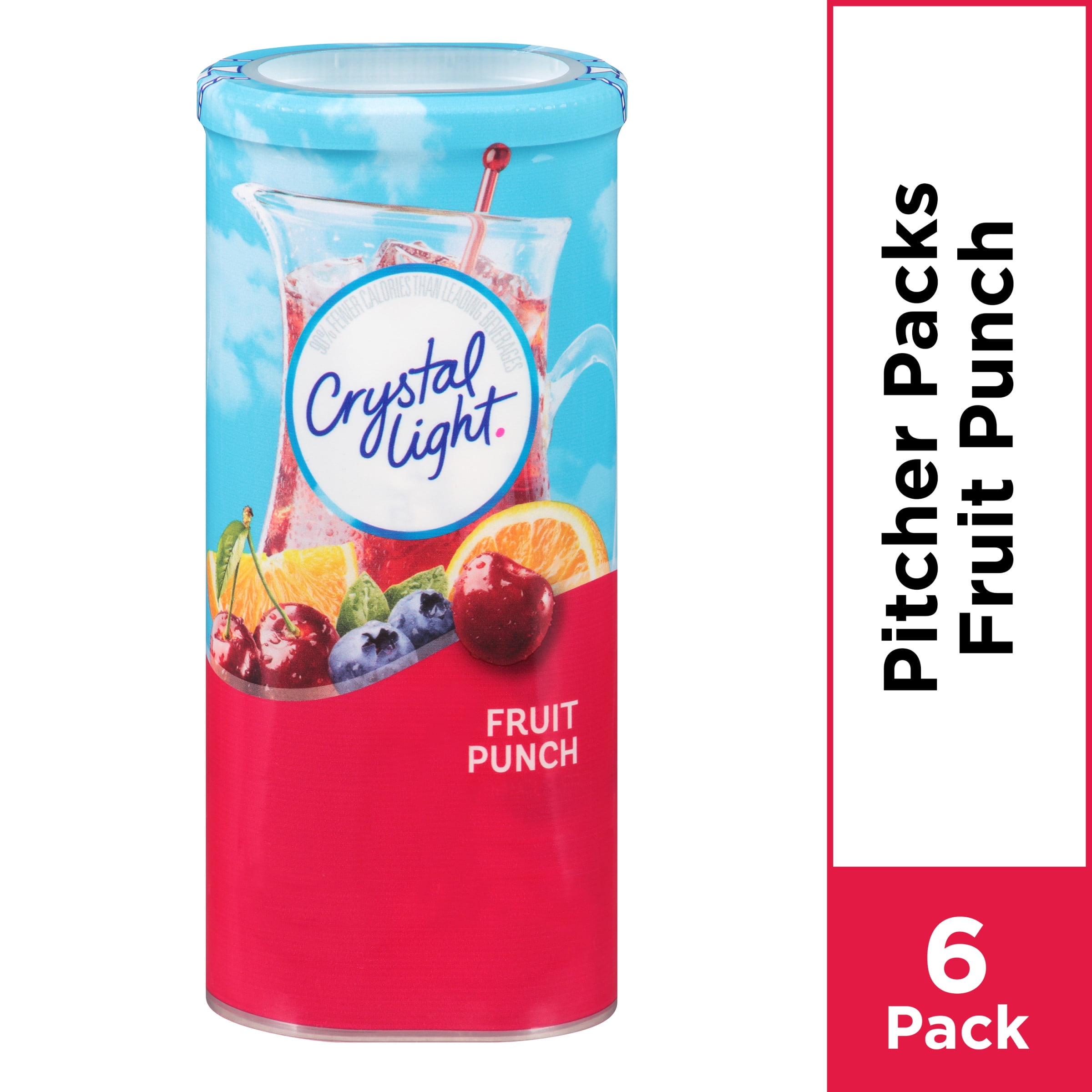 Crystal Light Fruit Punch Powdered Drink Mix, Caffeine Free, 2.04 oz