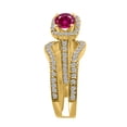 thumbnail image 2 of Aonejewelry Engagement Rings for Women Ruby and Diamond Gemstone 1.50 Carat Trio Ring Set In 14K Solid White Rose & Yellow Gold, 2 of 6