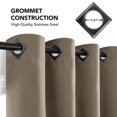 thumbnail image 3 of Deconovo Cortinas opacas con ojales en la parte superior, aislantes térmicos, para dormitorio, 132 cm de ancho x 213 cm de largo, color caqui, 2 paneles, 3 of 7