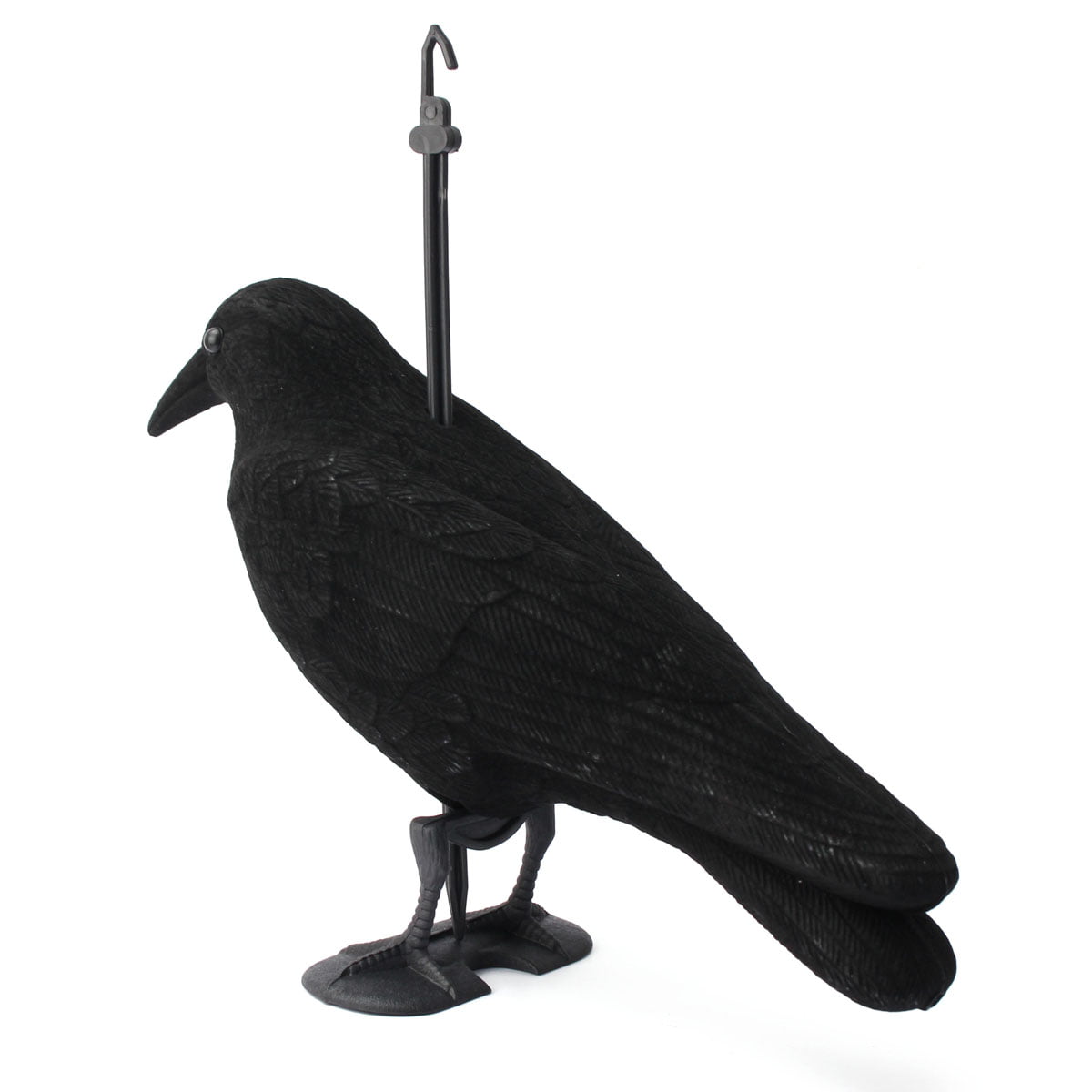 12pcs Garden Flocked Hard Plastic Flambeau Black Crow Decoy Hunting Stand 