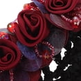 thumbnail image 4 of FENGGUIQU Comfortable Red Hairnet for Bun with Fabric Flower Perfect for Uniforms, 4 of 6