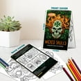 thumbnail image 4 of Netecom Wicked Skulls Coloring Book Spiral Bound For Adults, A5 Wooden Cover, 30 Dark Coloring Pages in Intricate Skull Designs for Stress Relief and Relaxation, 4 of 6