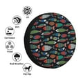 thumbnail image 4 of Honeii Hand Drawn Colorful Fishes Print Tire Covers, Waterproof Anti-UV Sun Snow Rain Tire Covers for Trailers, RV, Camper, SUV, Truck-16 inch, 4 of 6