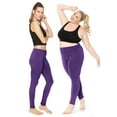 thumbnail image 2 of Stretch Is Comfort Women's Oh so Soft PS Leggings Purple 3X, 2 of 6