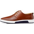 thumbnail image 2 of Mnplciea Men's Casual wear-resisting Oxford Shoes,Soft and sweat absorbing,Breathable hole Flat Fashion Work Shoes, 2 of 4