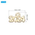thumbnail image 2 of Unique Bargains 2024 Graduation Tassel Charm, 72 Pcs Alloy Mini Letter Charm, Bright Gold, 2 of 6