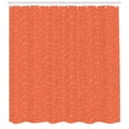 thumbnail image 3 of Ambesonne Orange and White Shower Curtain, Outline Onions, 69"Wx70"L, Burnt Orange and White, 3 of 3
