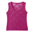 thumbnail image 5 of XINXIAOO Women's Summer Crochet Tank Tops Knit Sleeveless Scoop Neck Sweater Vest Boho Hollow Out Cover Ups, Size L, 5 of 5
