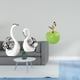 thumbnail image 2 of Estatua de cisne, figura decorativa de cerámica, escultura de animales, artesanía de fruta artificial, centro de mesa moderno, ideal para sala de esta, 2 of 8