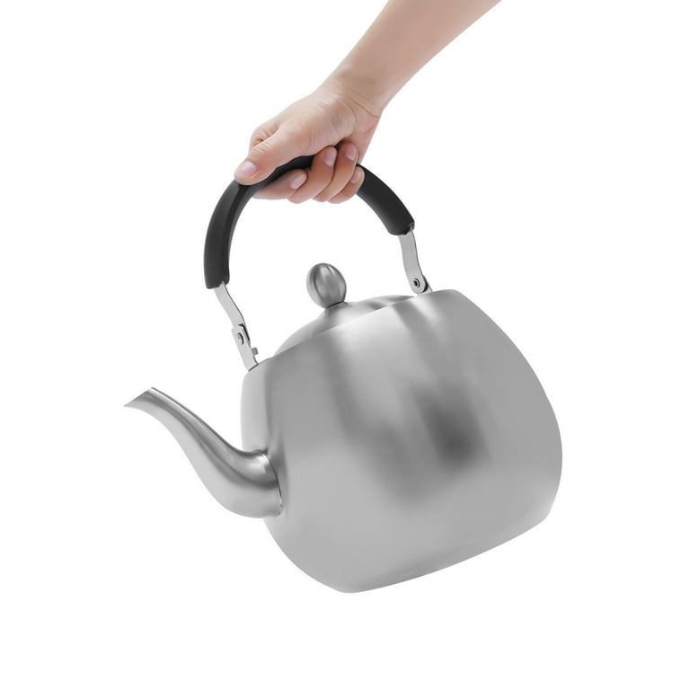 4L Long Spout Tea Kettle Stovetop Stainless Steel Whistling Teakettle Teapot  