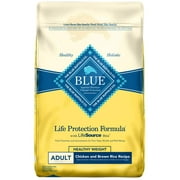 Blue Buffalo Life Protection Formula Healthy Weight Dog Food Natural Dry Dog Food for Adult Dogs Chicken and Brown Rice 30 lb. Bag