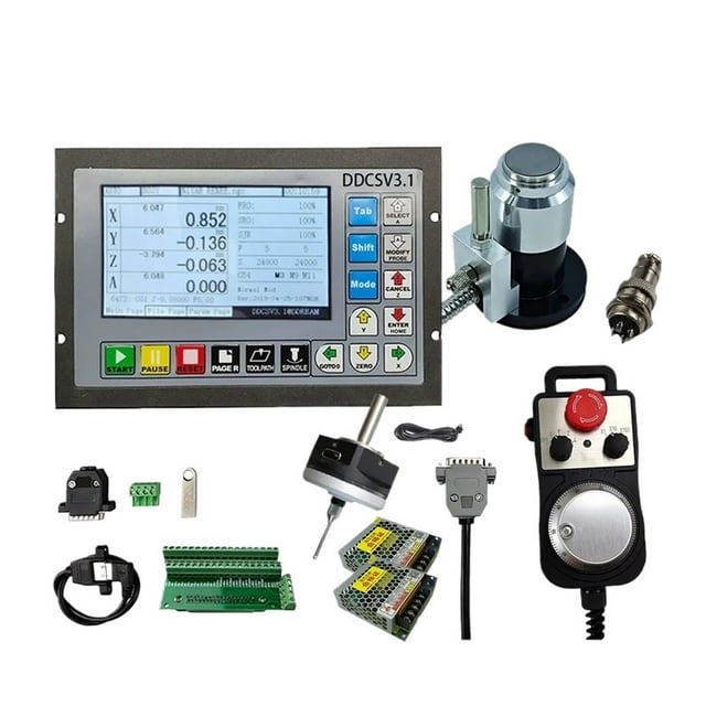 3 Axis 4 Axis G Code Independent Motion Offline Cnc Controller Kit, Z Axis Milling Tool For Engraving Milling Machine ,Intelligent Pre-Reading Function