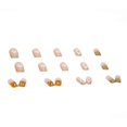 thumbnail image 3 of 24pcs Long Press On Nails Cute Pink Checkerboard & Tiger Design Fake Nails Full Coverage, 3 of 4