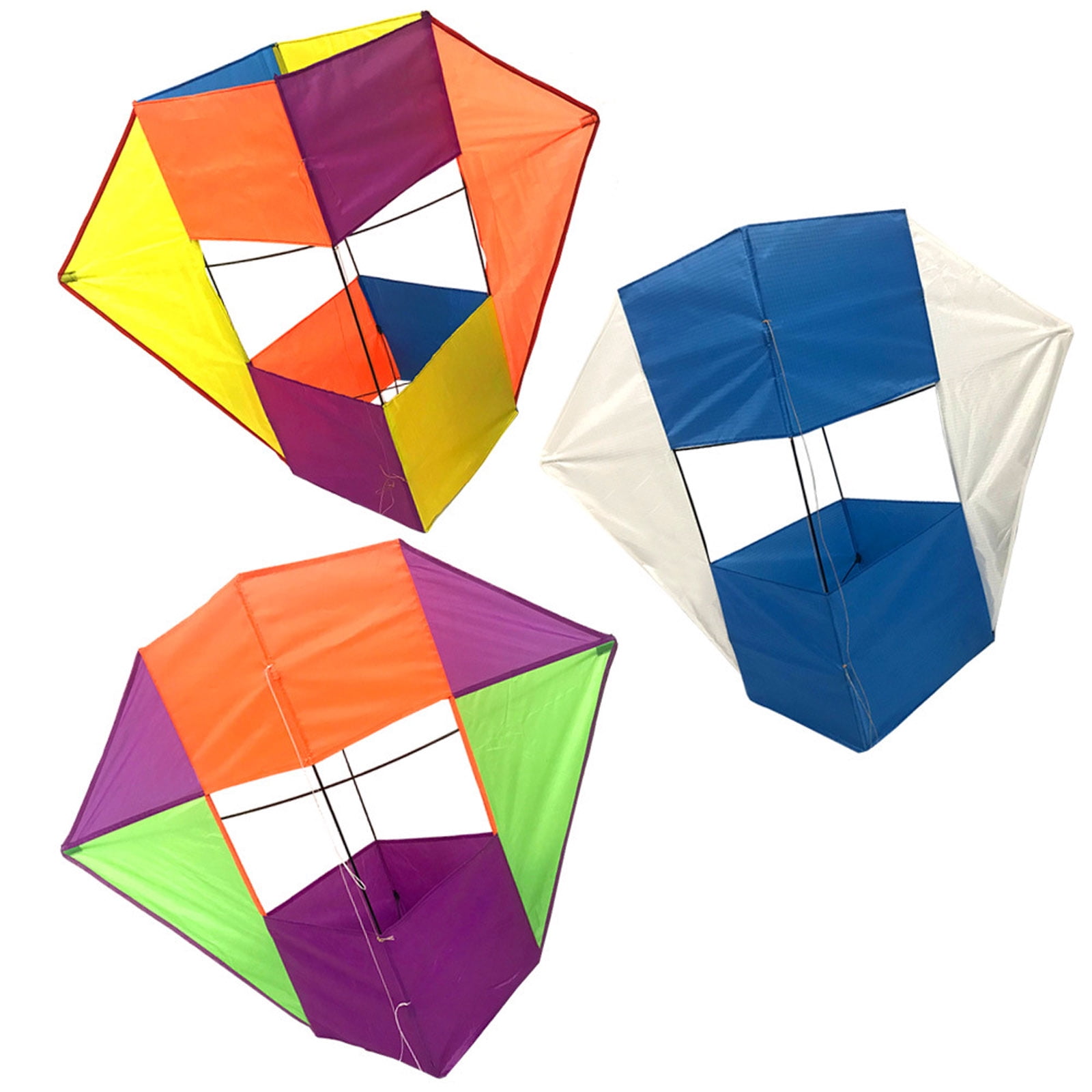 3D Stereo Huge Kite Big Cube Box Kite Tear Resistance Outdoor Sports Game Easy to Fly Soft Kite Single Line