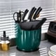 thumbnail image 5 of Fiudx Portacuchillos Giratorio, Organizador de Cocina Multifuncional, Diseño Giratorio de 360°, Caja de Almacenamiento Compacta, Ideal para Utensilios y Cubiertos, Fácil de Limpiar, Blanco/Verde, 20, 5 of 5