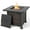 Black/Mix  Brown, variant on Costway 32'' Propane Fire Pit Table 50,000 BTU Square Firepit Heater w/ Lava Rocks Cover Mix Brown