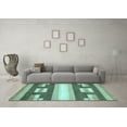 thumbnail image 3 of Ahgly Company Indoor Rectangle Abstract Light Blue Modern Area Rugs, 5' x 7', 3 of 4