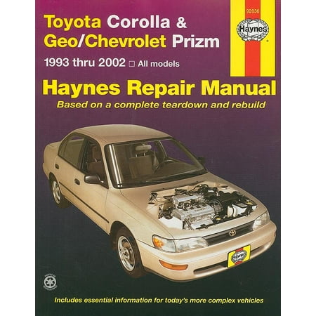 Toyota Corolla and Geo/Chev Prizm Auto Repair Manual (Best Auto Repair Manuals)