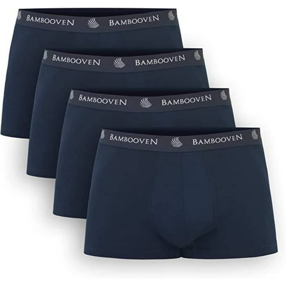 Bambooven Men’s Bamboo Trunks with Pouch 4-Pack