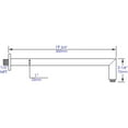 thumbnail image 2 of Brushed Nickel 20" Square Wall Shower Arm, 2 of 8