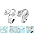 thumbnail image 3 of EeaseMX 1 par de anillos de cobre para parejas, anillos decorativos para el dedo, joyería para el dedo masculino y femenino., 3 of 8