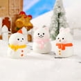 thumbnail image 1 of Adorno En Miniatura con Forma de Muñeco de Nieve y Llavero de Papá Noel Xihbxyly Regalo de resina, 1 of 6