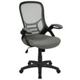 thumbnail image 3 of Emma + Oliver High Back Light Gray Mesh Ergonomic Office Chair w/ Black Frame and Flip-up Arms, 3 of 16