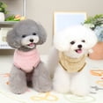 thumbnail image 5 of Dinheiro Paquete de 2 suéteres para perros con anillo de arnés, suéteres cálidos de forro polar para cachorros, ropa de invierno para mascotas, ropa con agujero para correa (rosa+marrón) M, 5 of 5