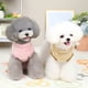 thumbnail image 5 of Dinheiro Paquete de 2 suéteres para perros con anillo de arnés, suéteres de forro polar cálido para cachorros, ropa de invierno para mascotas, ropa con agujero para correa (rosa+marrón) S, 5 of 5