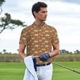 thumbnail image 3 of Fotbe Armadillo Floral 1 Camiseta Polo de Golf para Hombre con Estampado – Camisa Deportiva Transpirable con Cuello Abotonado-X-Large, 3 of 6