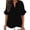 Z98 Black, variant on Womens Ruffle Blouse Split V Neck Summer Blouses Flattering Lightweight Solid Color Tunic Cotton Linen Shirts Navy,S