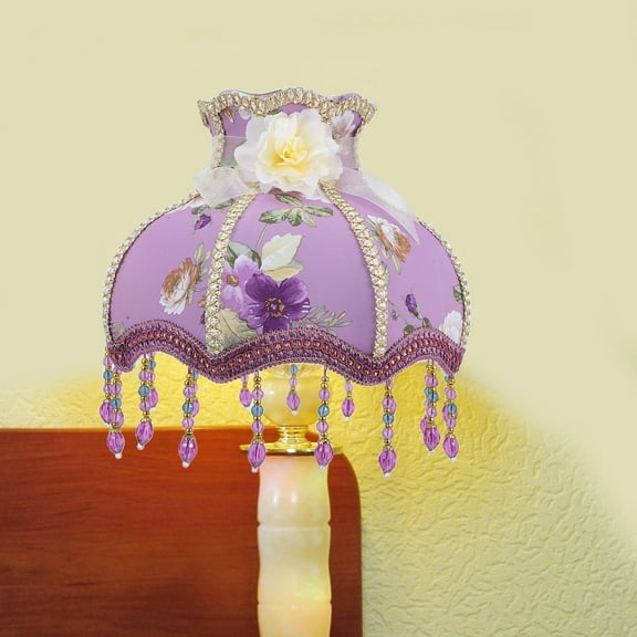 ORDDIART Romantic Lace Lampshade for Floor Lamp in Purple Lilac 1Pack