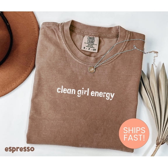 Clean Girl Energy Self Care Minimalist Wellness Aesthetic T-Shirt