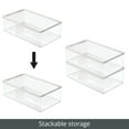 thumbnail image 6 of mDesign Plastic Stackable Playroom/Game Box with Hinged Lid, Set of 6, Clear, 6 of 8