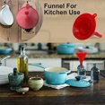 thumbnail image 3 of Queilt 4 Pieces Plastic Funnel Set for Kitchen and Automotive Use, Mini, Small, Medium and Large Funnel for Filling Bottles, Canning, Cooking, Lab or Car Oil Funnels, 3 of 5