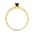 thumbnail image 4 of 1/4 Carat T.W. Black Diamond 14kt Yellow Gold Black Rhodium Plated Solitaire Engagement Ring, 4 of 7